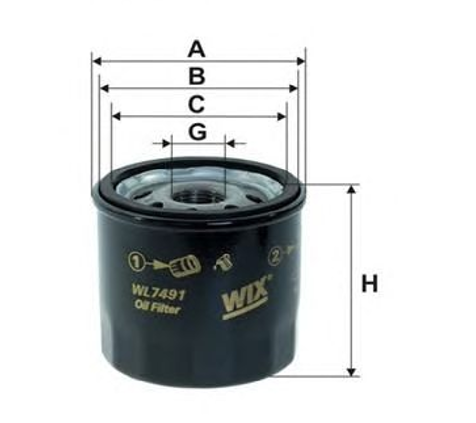 фильтр масл. Chevrolet Aveo 1.2 08->  (WIX)