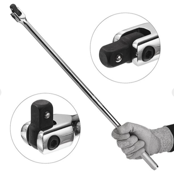 вороток с шарниром  1/2"  600 мм CrV Intertool ET-1035 - зображення 2