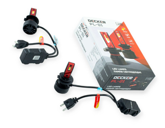 лампа LED H7 12V-24V PL-01 45W 5000K 10000L радиатор+вентилятор