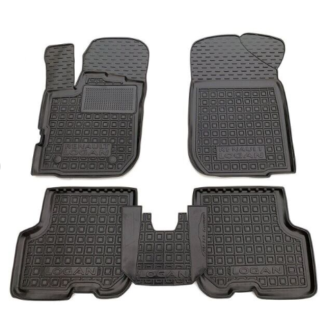 коврики салона Renault Logan 2020-> борт 2,5см, с перемычкой