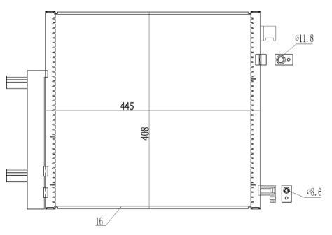 радиатор кондиционера Chevrolet Spark 1.0-1.2 10->  (HART)