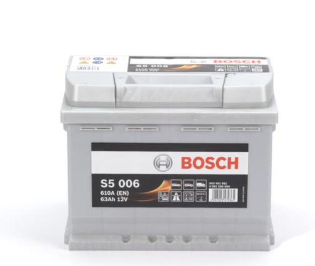 Аккумулятор Bosch S5 Silver Plus 63Ah, EN610 левый "+" 242х175х190 (ДхШхВ)
