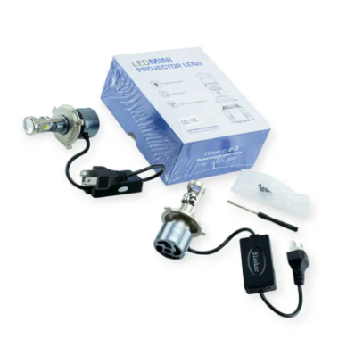 лампа LED з лінзою H4 12V-24V 38W A80 5700K радіатор з вентилятом.