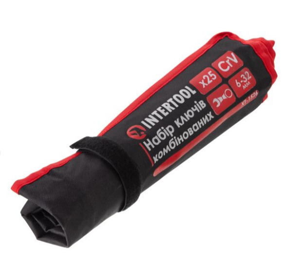 набор ключей рожково-накидных  6-32 мм 25 шт (ткан. чехол) CrV Prof XT-1526 - зображення 2