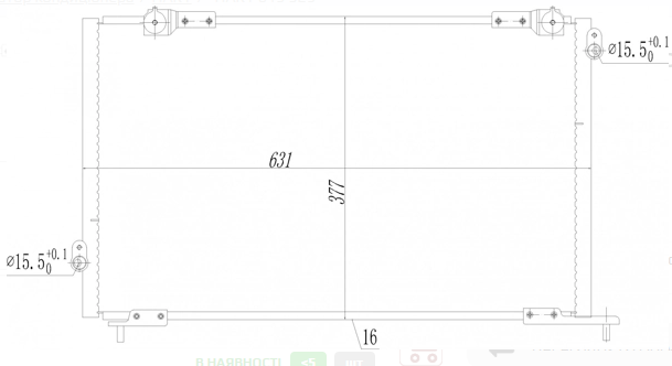 радиатор кондиционера Honda Accord V-VI 98->  (HART)