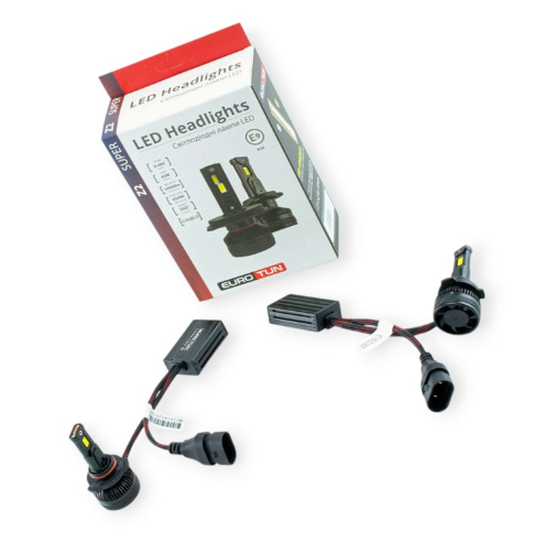 лампа LED HB3 12V-24V  80W EUROTUN Z3 14000L 6500К CAN BUS радиатор с вентилят.