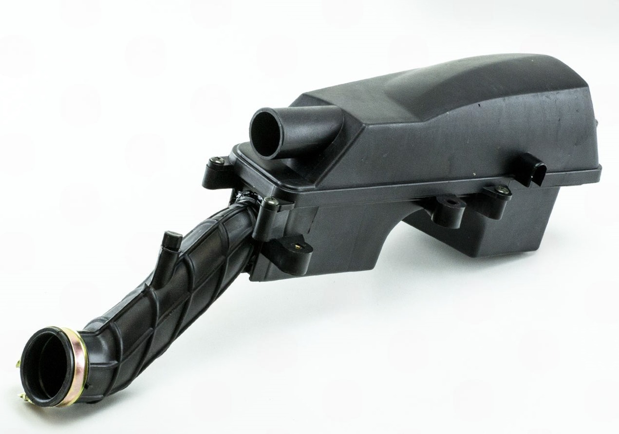 корпус воздушного фильтра GY 6-50 с вырезом под амортизатор (+ хомут)