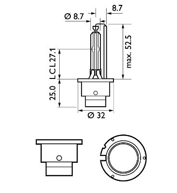 Лампа ксеноновая D4S 12V 35W PHILIPS X-treme Vision gen2+150% more vision 42402XV2C1 - зображення 3