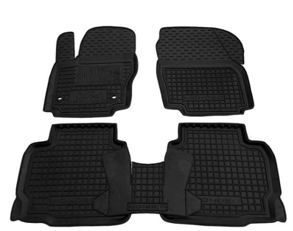 коврики салона Ford Mondeo IV,V, Fusion США 2007-2021, S-MAX 2006-2014  борт 2,5см, с перемычкой