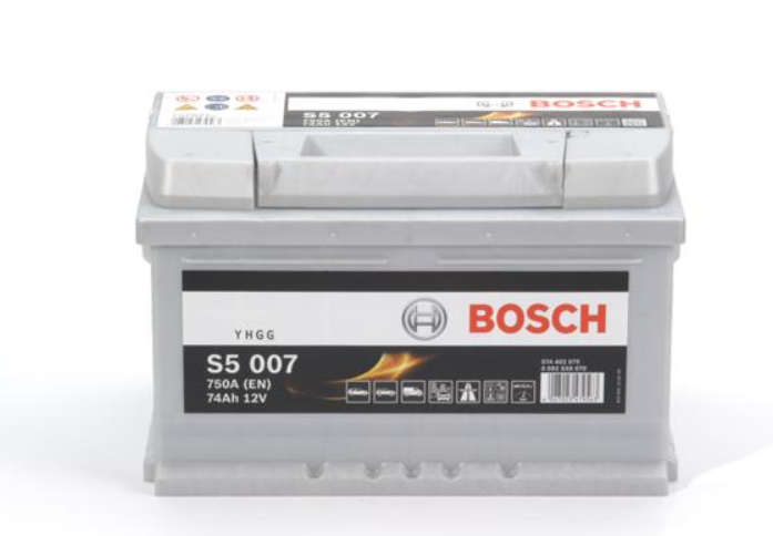 Аккумулятор Bosch S5 Silver Plus 74Ah, EN750 правый "+" 278x175x175 (ДхШхВ)