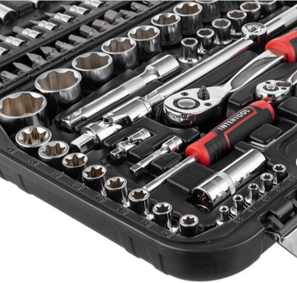 набор инструмента 1/2",1/4"  110 шт  с битами  Storm головки SUPER LOCK ET-8110 - зображення 4