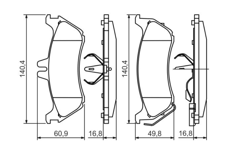 Гальмівні колодки дискові 0986424708 - зображення 3