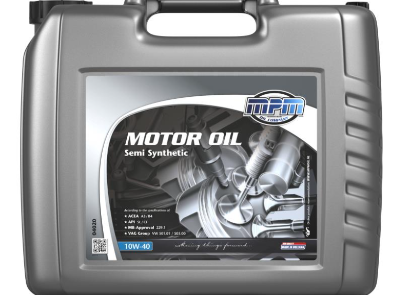 Моторна олива MPM Semi Synthetic / 10W40 / 20л. / (ACEA A3/B4, API SL/CF)