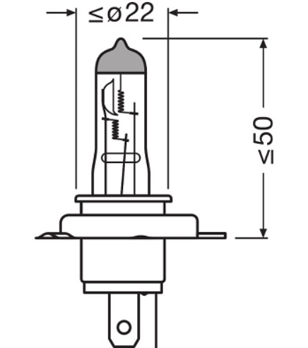 лампа H19 12V 60/55W OSRAM 64181L - зображення 3