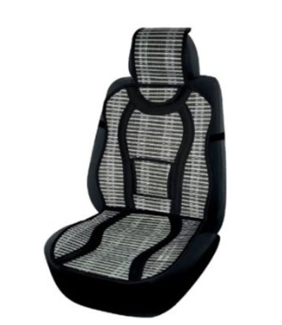 накидка на сиденье Elegant  массажный бамбук, кожзам 47х127см черная