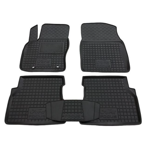 коврики салона Ford Focus II 2004-2011  борт 2,5см, с перемычкой