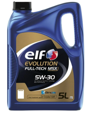 Моторна олива ELF Evolution FullTech MSX 5W30 / 5л. / (ACEA C3, API SN/CF)