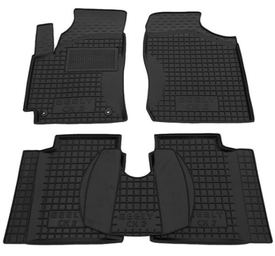 коврики салона Geely СK2 2008-2013 борт 2,5см, с перемычкой
