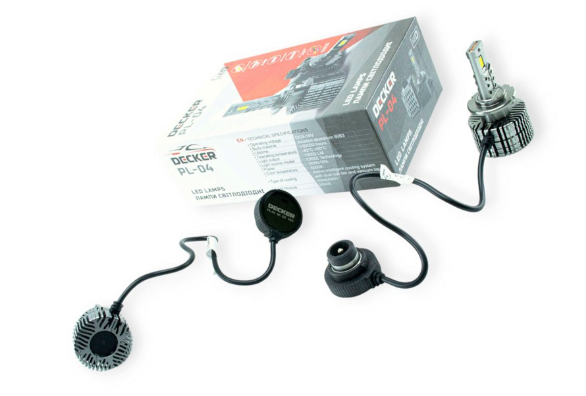 лампа LED D2 12V PL-04 6000K 10000L 50 W радиатор c вентилятором+обманка