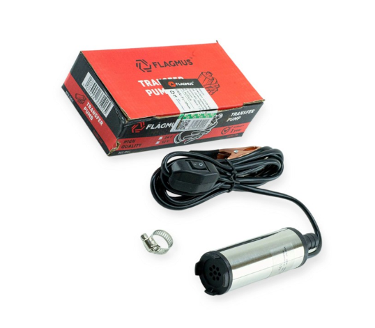 насос для перекачки топлива погружной 12В/30л/d51/штуцер 21мм Flagmus