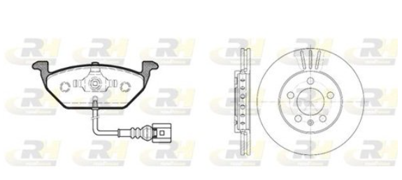 Гальмівний комплект (Диски RH 6545.10 + Колодки RH 2633.21)