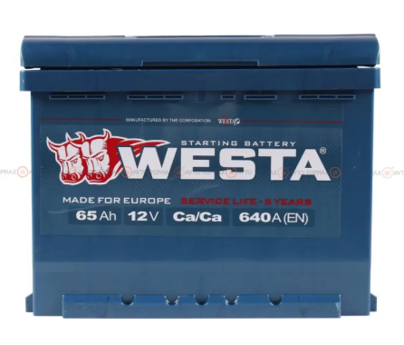 Аккумулятор   Westa  65Ач 640A premium (L2) (0) Евро прав +