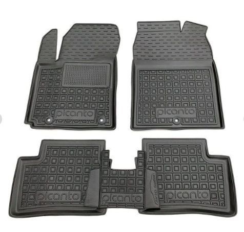 коврики салона Kia Picanto 2016-> борт 2,5см, с перемычкой