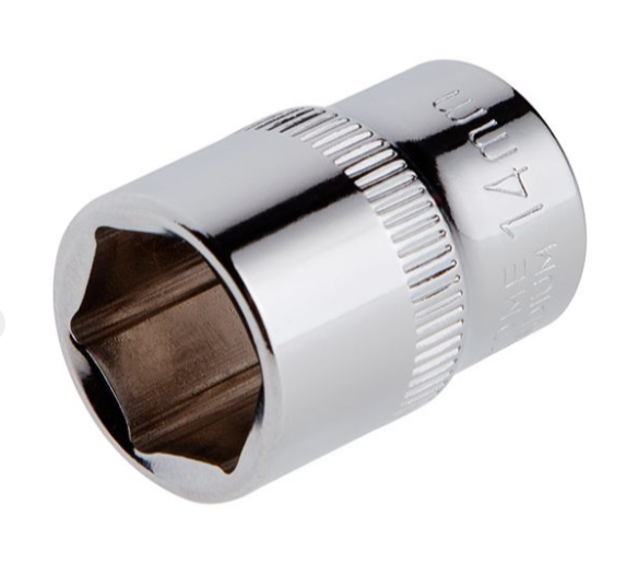 головка торцевая шестигранная 3/8"  14 мм CrV