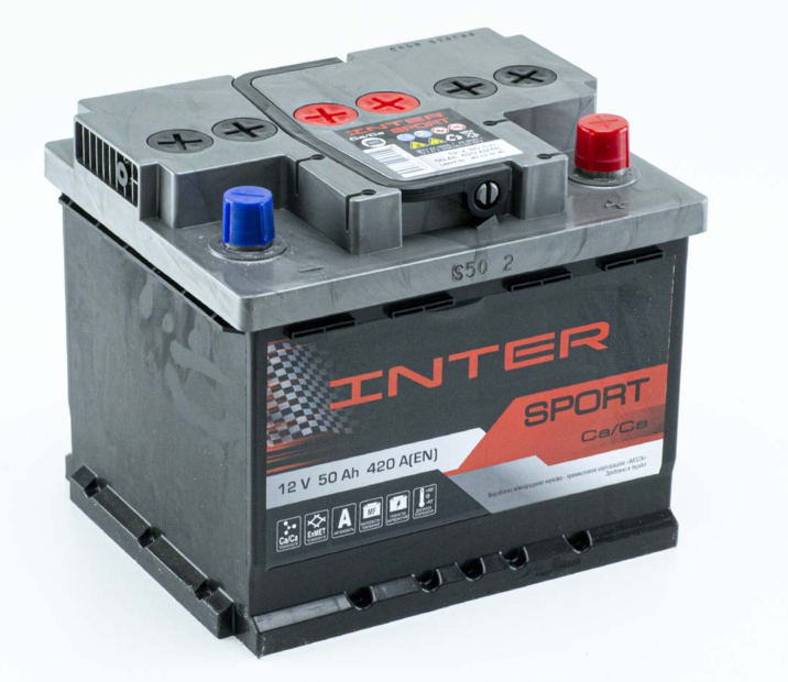 Аккумулятор  INTER  50Ач 420A Sport (L1) (0) Евро правый +