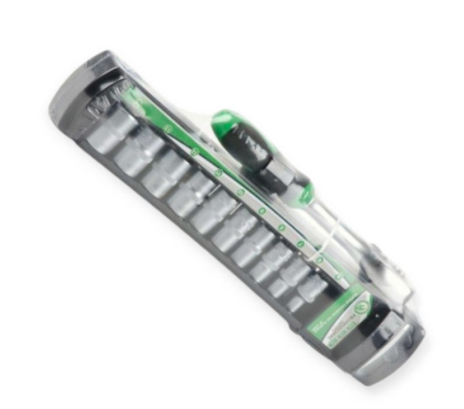 набор головок  1/4"  11 шт,  5-14 мм с трещ. (планшет) ET-6008 - зображення 2