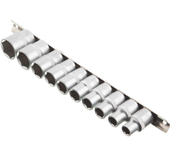 набор головок 1/2"  10 шт, 10-24 мм (планка)