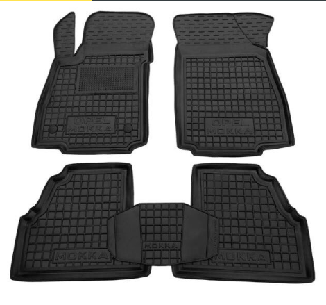 коврики салона Opel Mokka 2012-2021 борт 2,5см, с перемычкой