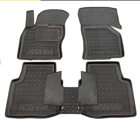 коврики салона VW Arteon 2017-> борт 2,5см, с перемычкой