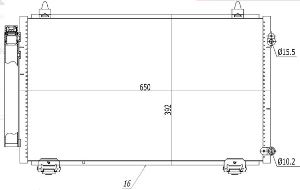 радиатор кондиционера Toyota Corolla 1.3-2.0 (02-07)  (HART)