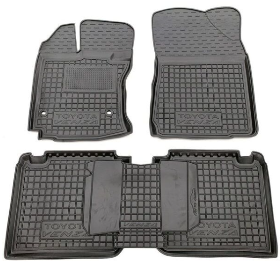 коврики салона Toyota Venza 2013-2019 борт 2,5см, с перемычкой