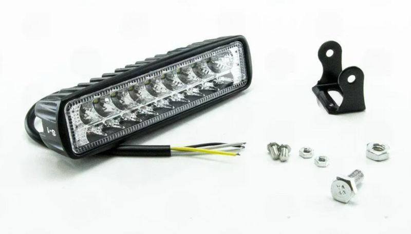фара дополнительная LED  прямоуг. 155х45х45 (Д/В/Ш) 54W желтый+белый