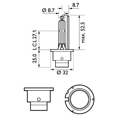 Лампа ксеноновая D2S 12V 35W PHILIPS X-treme Vision gen2+150% more vision 85122XV2C1 - зображення 3