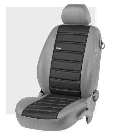 чехлы салона универс.  3D  "экокожа + ткань" 1+1 передние Montana  черные