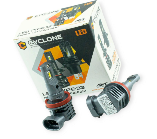 лампа LED H8/H9/H11/H16 12V Type 33 12W 5000K 4800L радиатор type 33 LED H11 - зображення 2