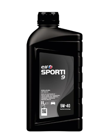 Моторна олива Elf SPORTI 9 / 5W40 / 1л. / (VW 502.00/505.00, MB 229.3, BMW LL-01 )