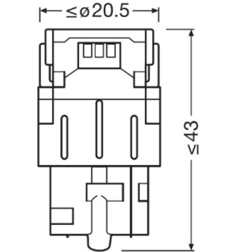 Лампа светодиодная БЦ 12-21 YELLOW  1.4W 6000K OSRAM 7505DYP-02B - зображення 3