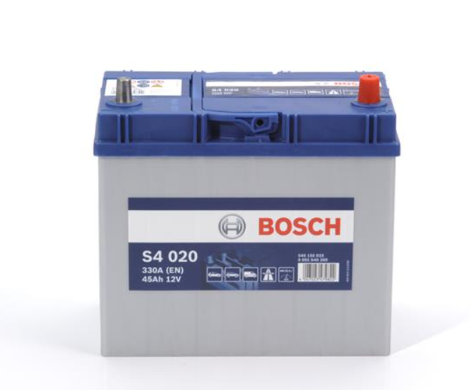 Аккумулятор Bosch (J)ТК S4 Silver 45Ah, EN 330 правый "+" 238x129x227 (ДхШхВ)