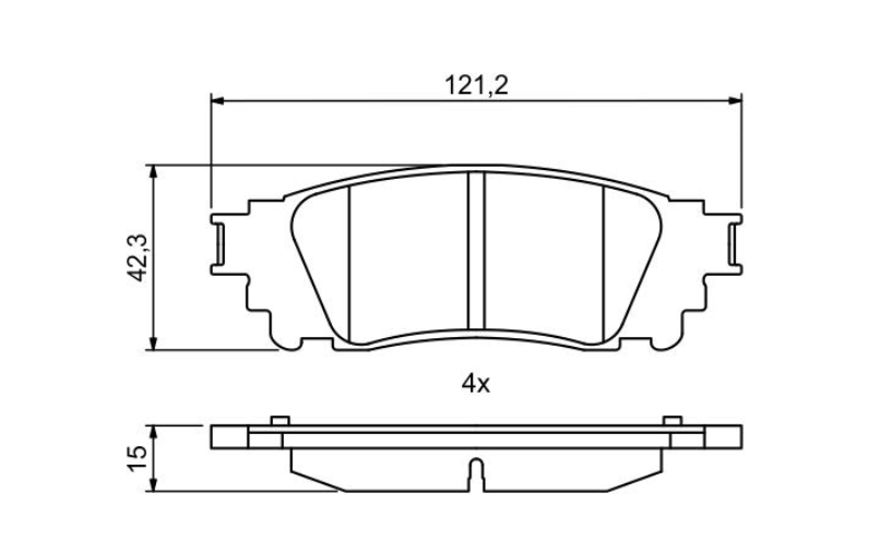 Гальмівні колодки дискові 0986494822 - зображення 3