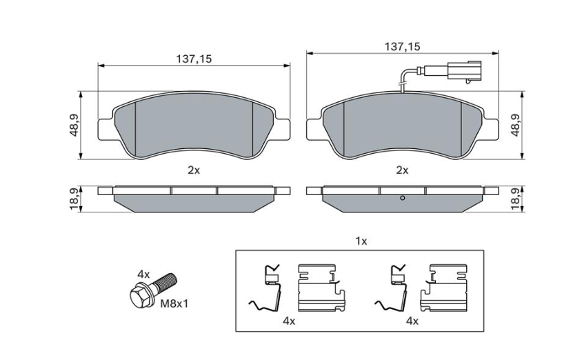 Гальмівні колодки дискові 0986494994 - зображення 3