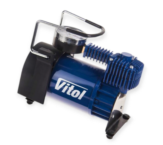 компрессор Vitol  10атм/ 40л/15А/1м шланг/прикур/сумка/LED фонарь