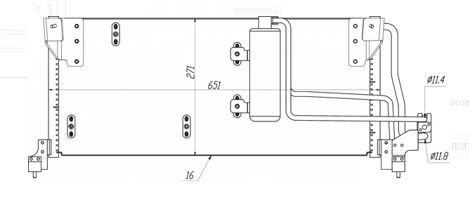 радиатор кондиционера Opel Tigra 94->  (HART)