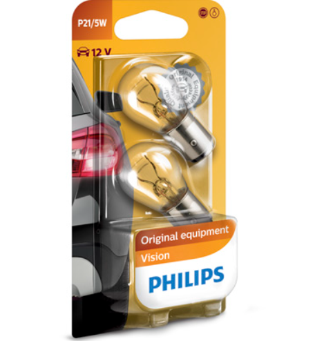 лампа A 12V P21/5W BAY15d PHILIPS (пара)