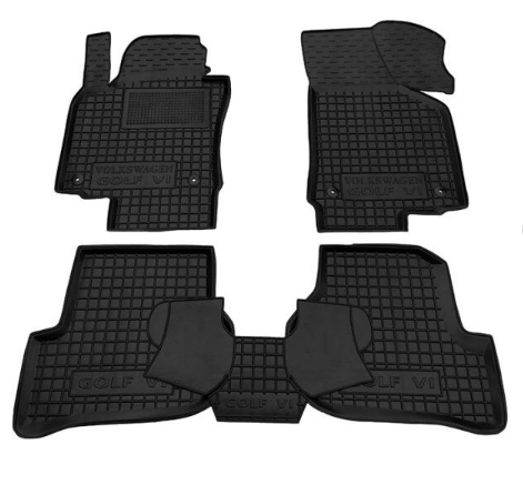 коврики салона VW Golf 5-6 2003-2014 борт 2,5см, с перемычкой