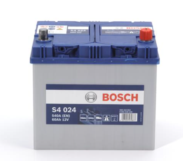 Аккумулятор BOSCH  60Ач 540А S4 ASIA (D23) (0) правый + (2 года гар)