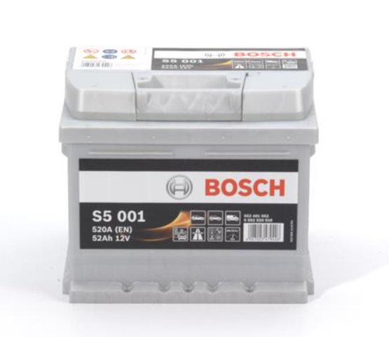 Аккумулятор BOSCH  52Ач 520А S5 (LB1) (0) Евро прав + (H-175mm) (2 года гар)